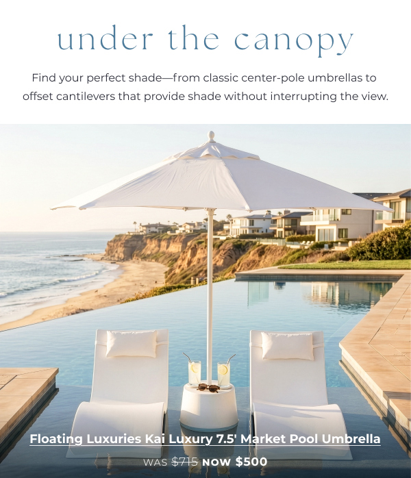 Floating Luxuries Kai Luxury 7.5 Octagonal Fiberglass Market Pool Umbrella