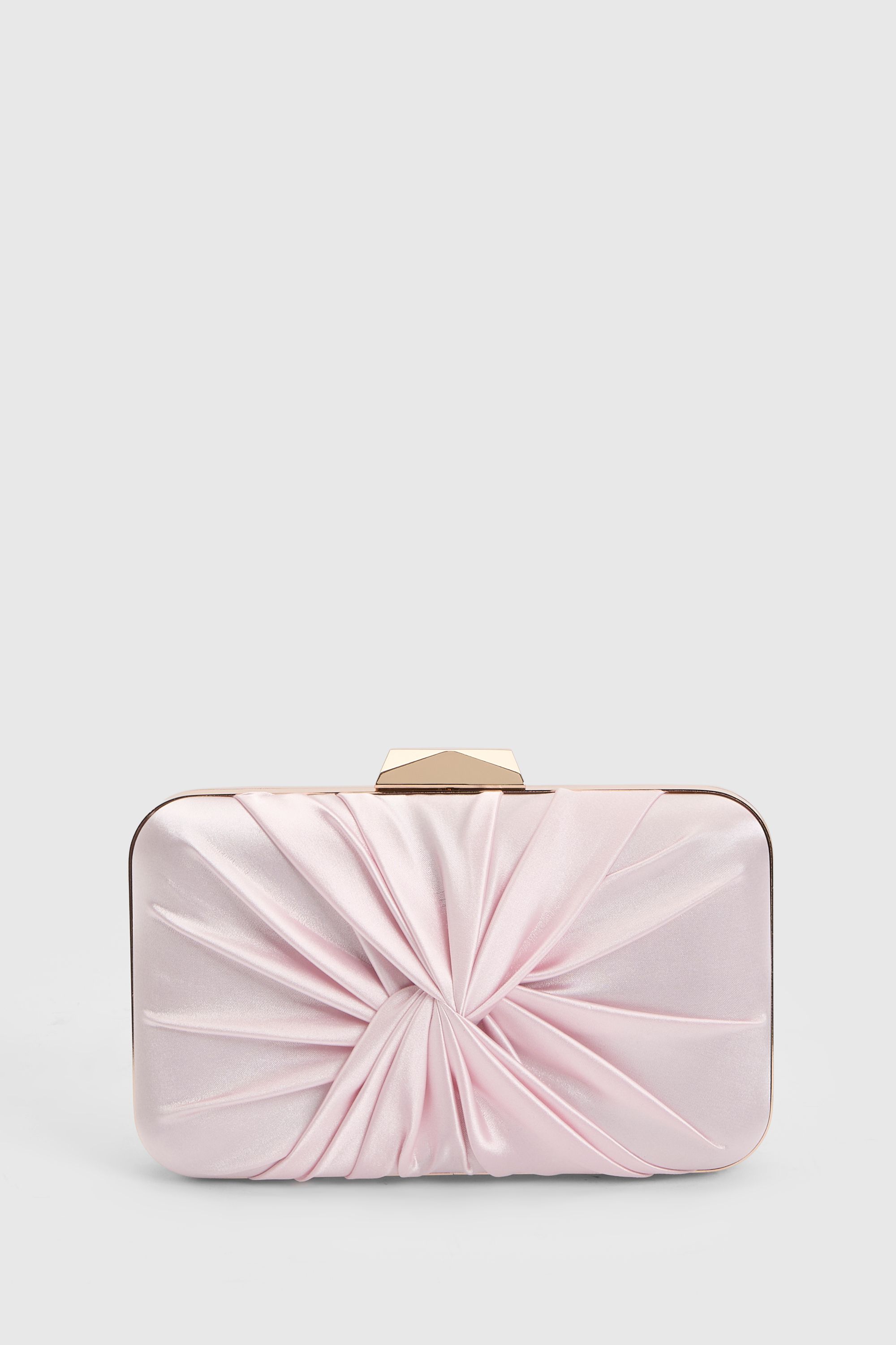 Beaut Satin Twist Clutch Bag