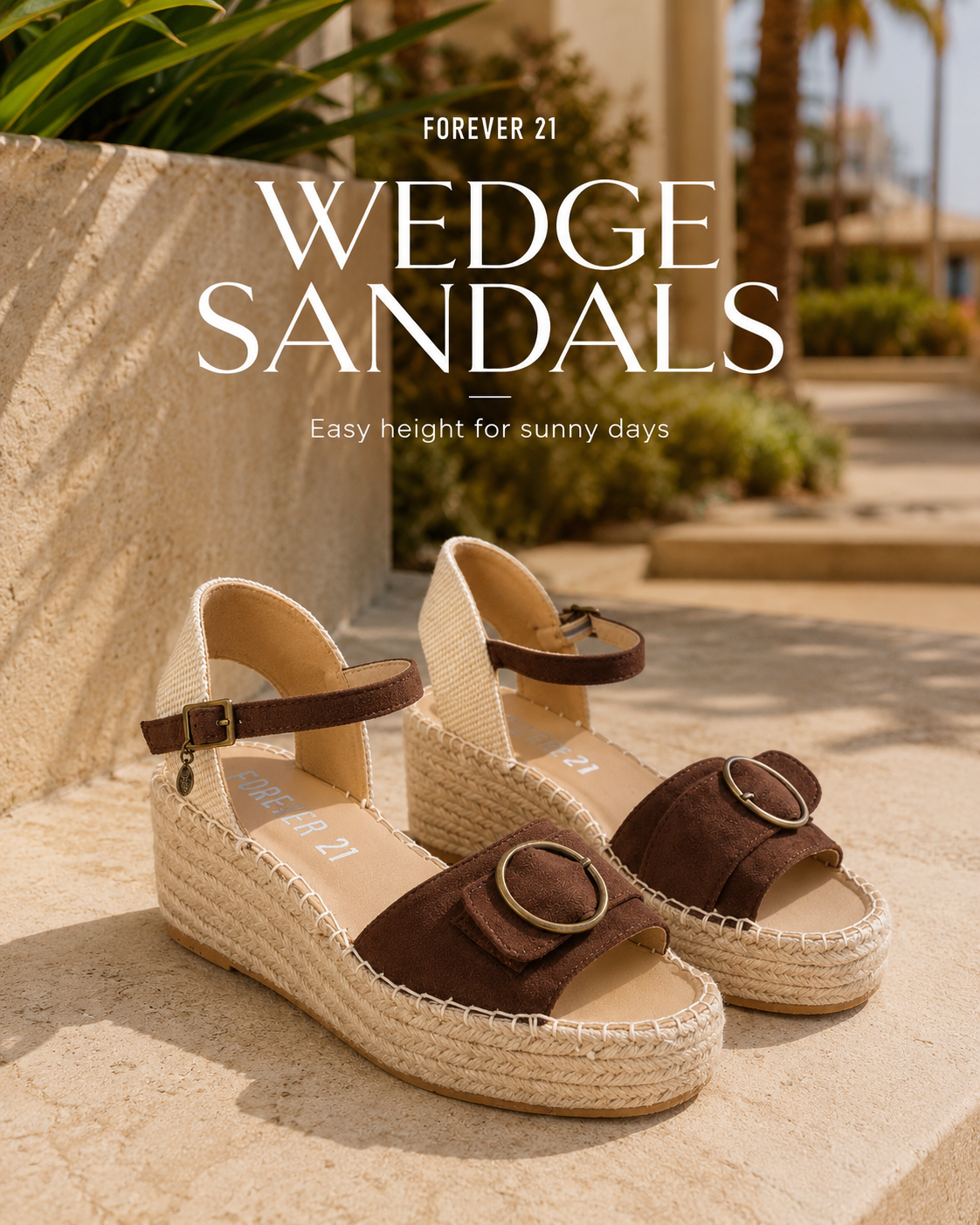 Sandalias de plataforma con hebilla
