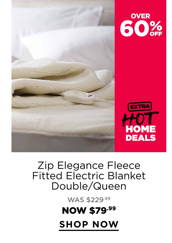 Zip Elegance Fleece Fitted Electric Blanket