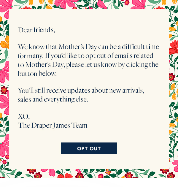 Want to pause Mother's Day messaging? 