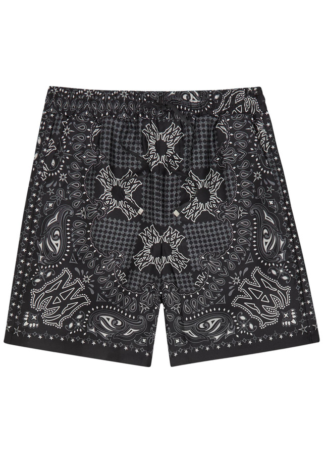 AMIRI Checked silk shorts