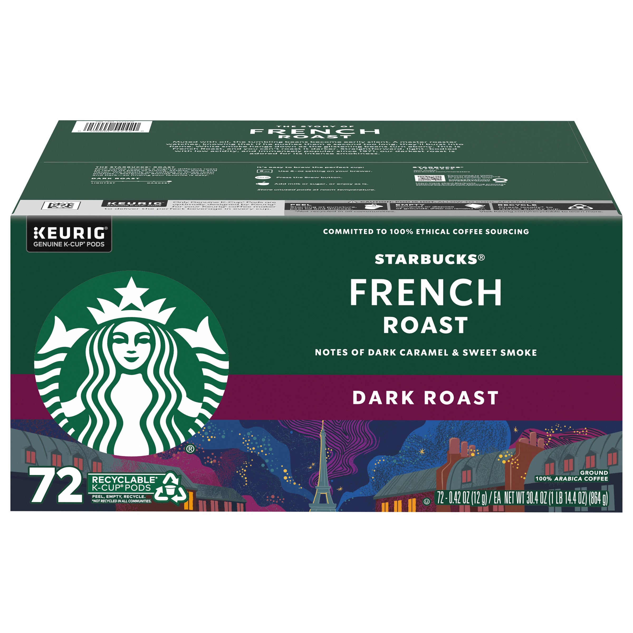 Starbucks Dark French Roast K-Cup, 72-Count
