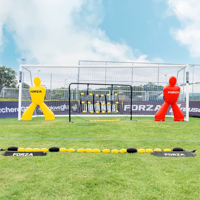 Goalkeeper training with the FORZA GK Mannequins.