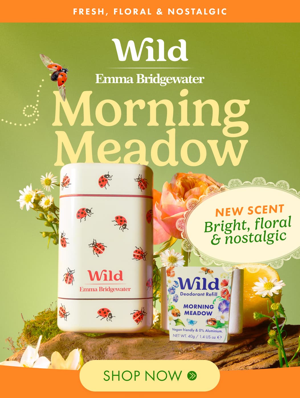 Shop Morning Meadow Scent with New Emma Bridgewater Ladybird Case