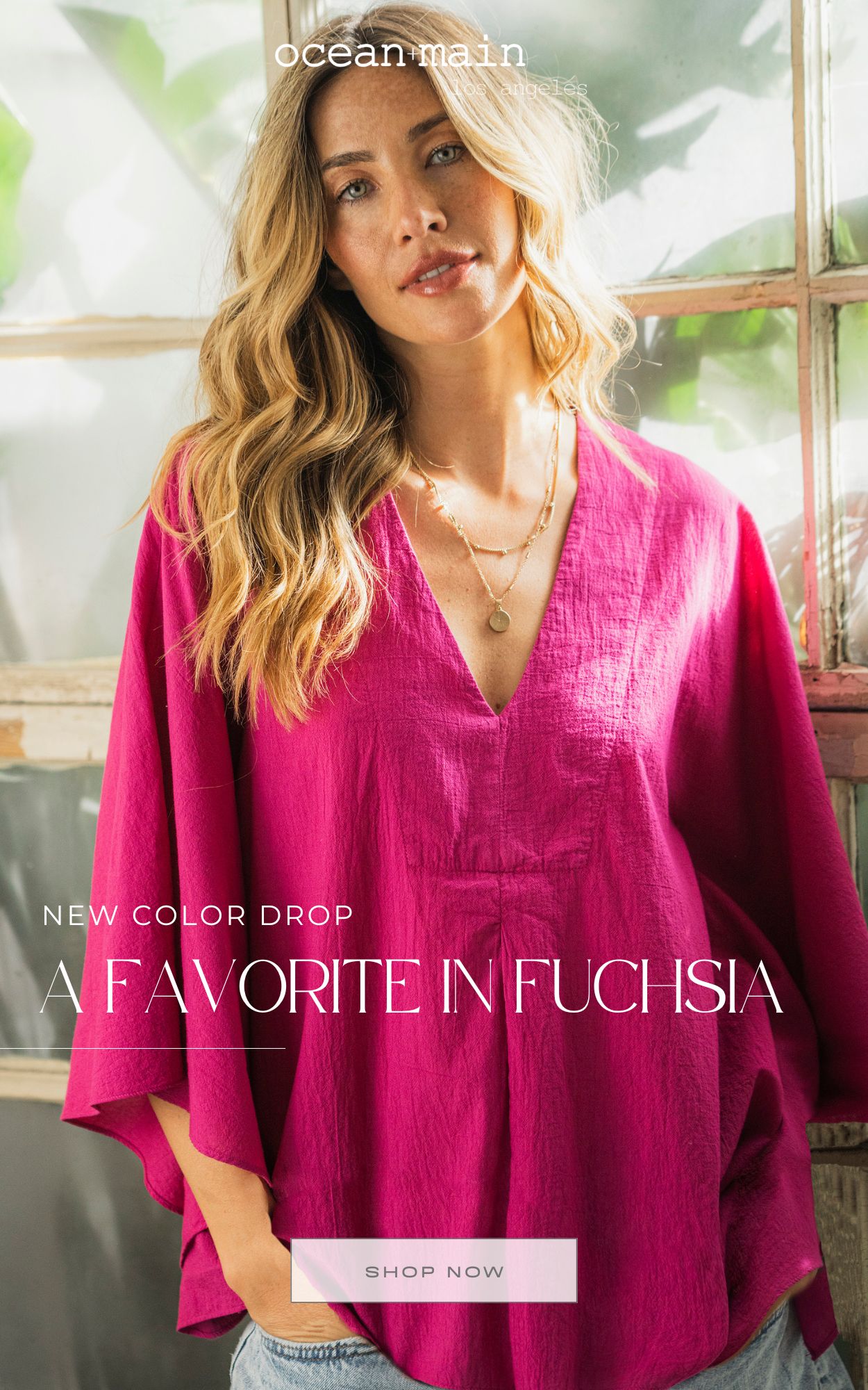 Fuchsia Butterfly Top