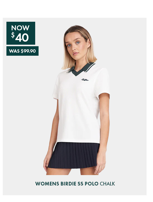 WOMENS BIRDIE SS POLO CHALK