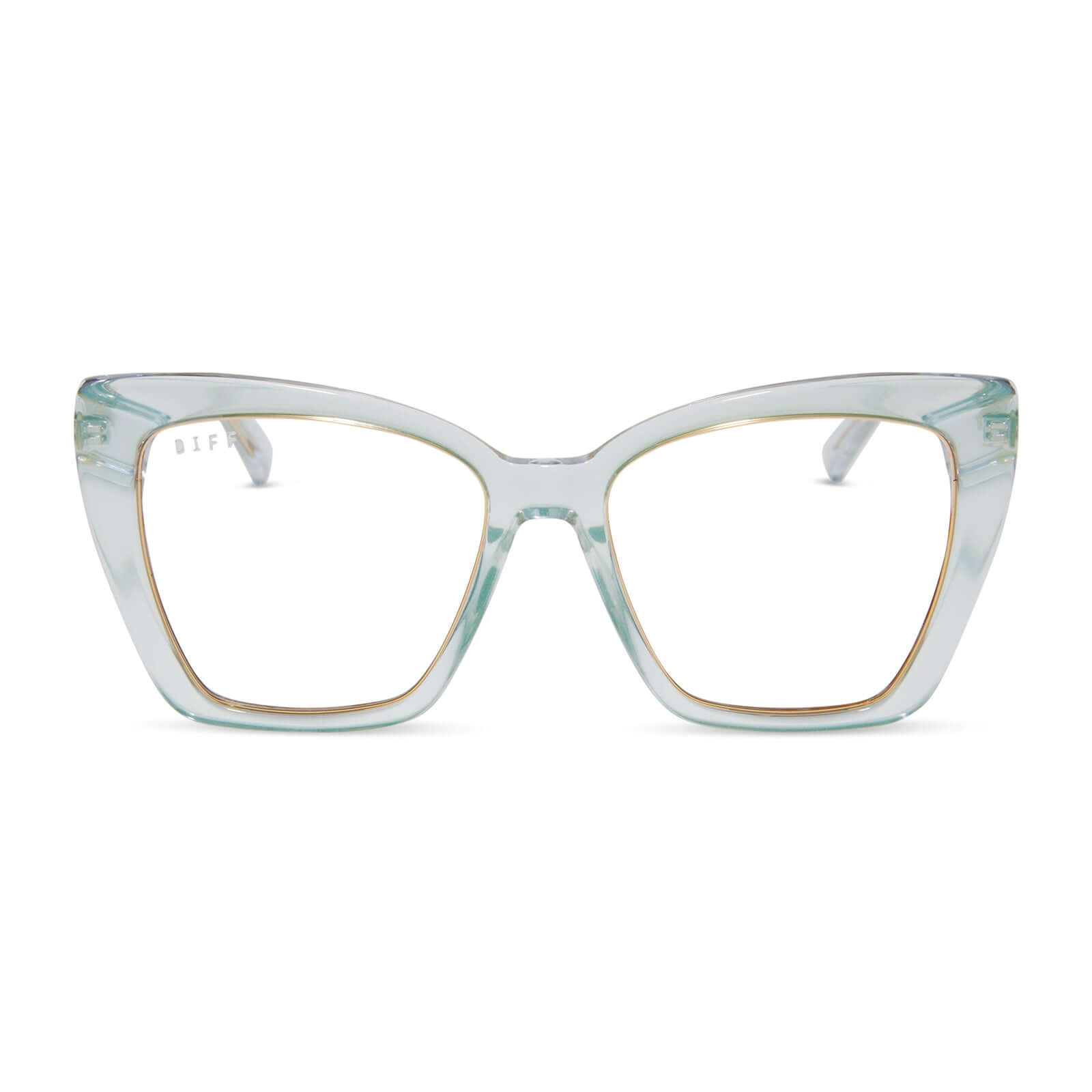 Image of BECKY IV XS - OPALESCENT TURQUOISE + PRESCRIPTION GLASSES