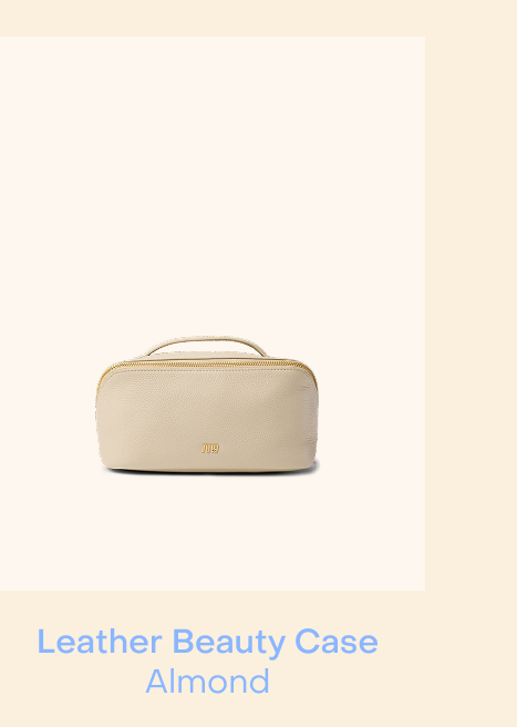 Leather Beauty Case Almond 