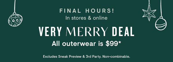 $99 Outerwear