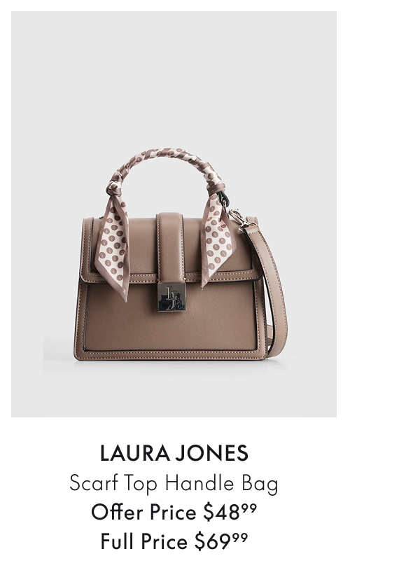 LAURA JONES Scarf Top Handle Bag