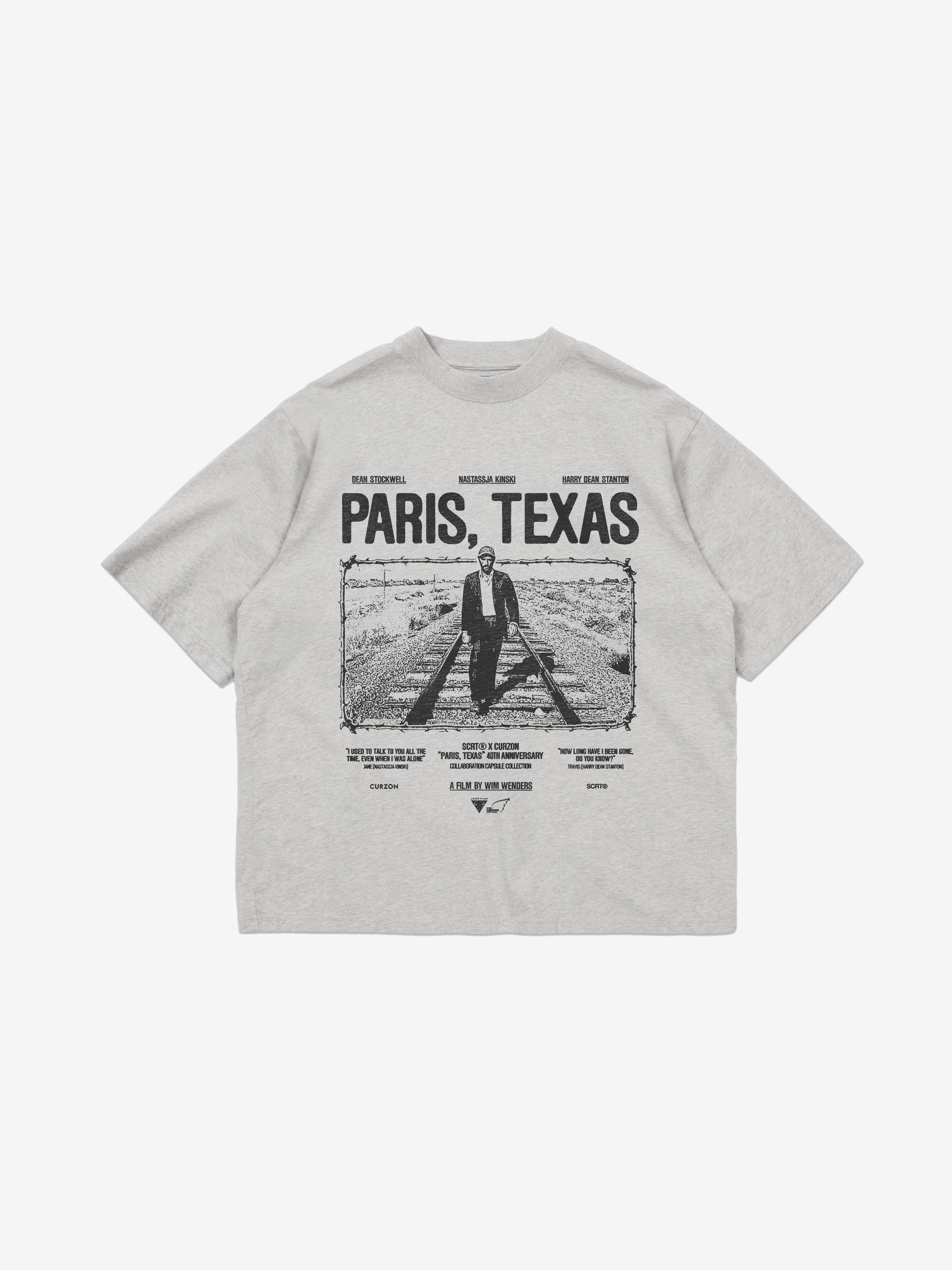 Image of Paris, Texas T-Shirt - Heather Grey