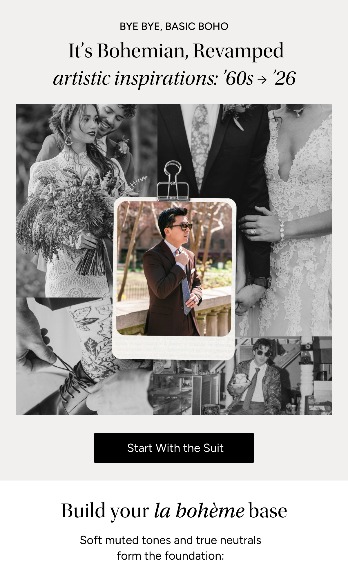 It's Bohemian, Revamped. [Start With the Suit]