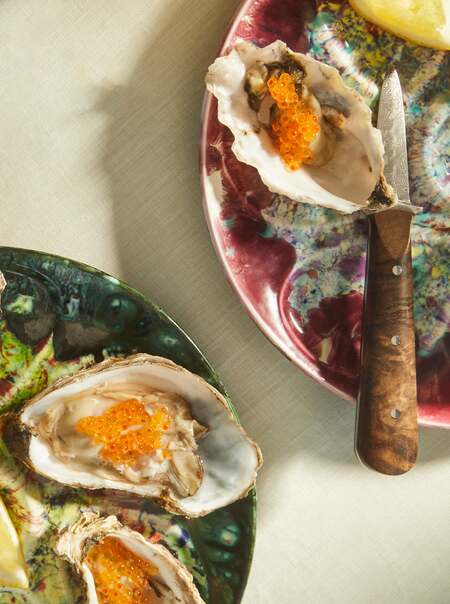 Hand-Forged Walnut and Damascus Steel Oyster Knife