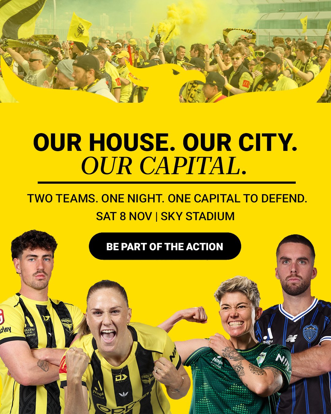 Defend the Capital | Two Rivalries. One Night | Sat 8 Nov | Sky Stadium