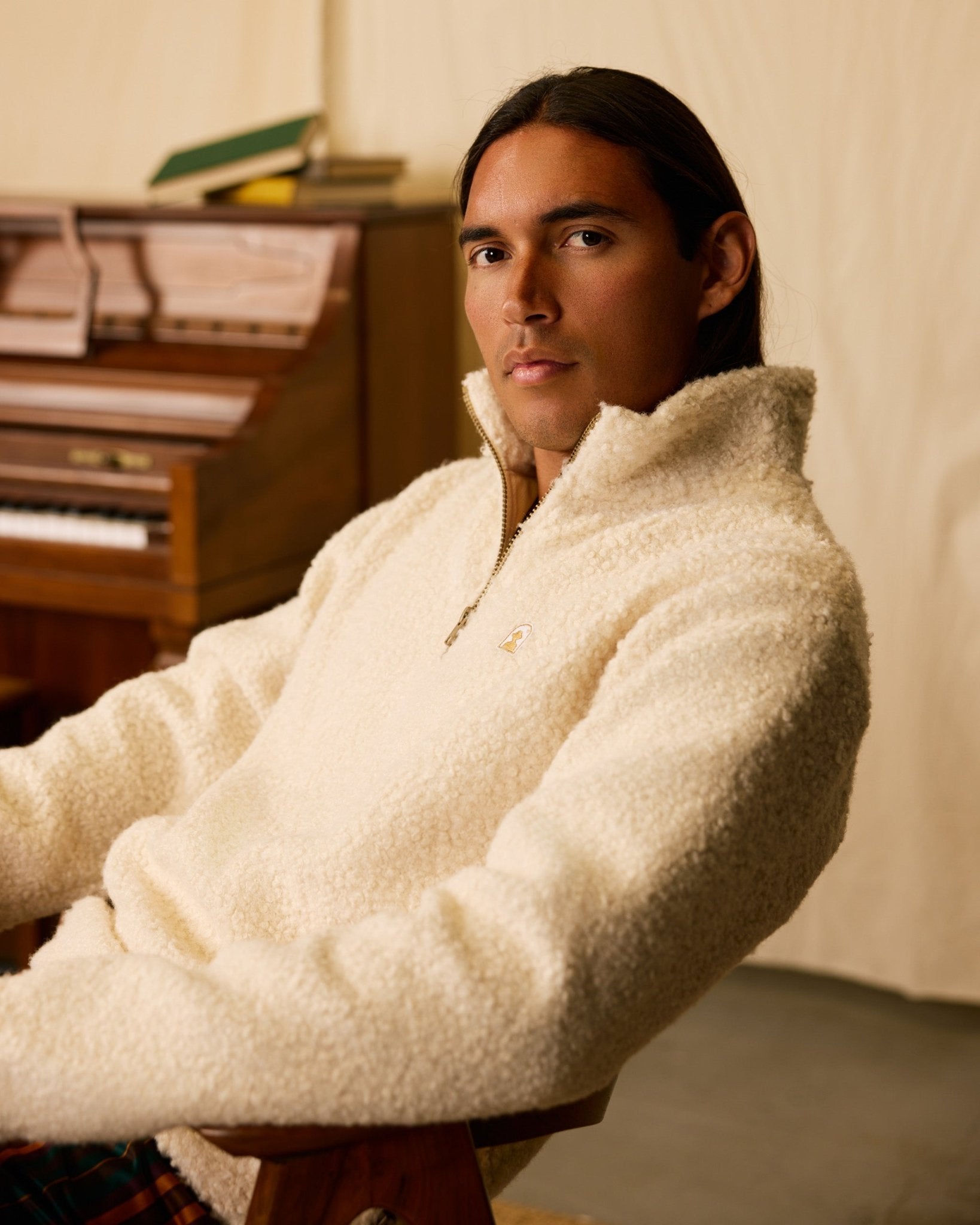 Image of The Cusco Sherpa Pullover - Vintage Ivory