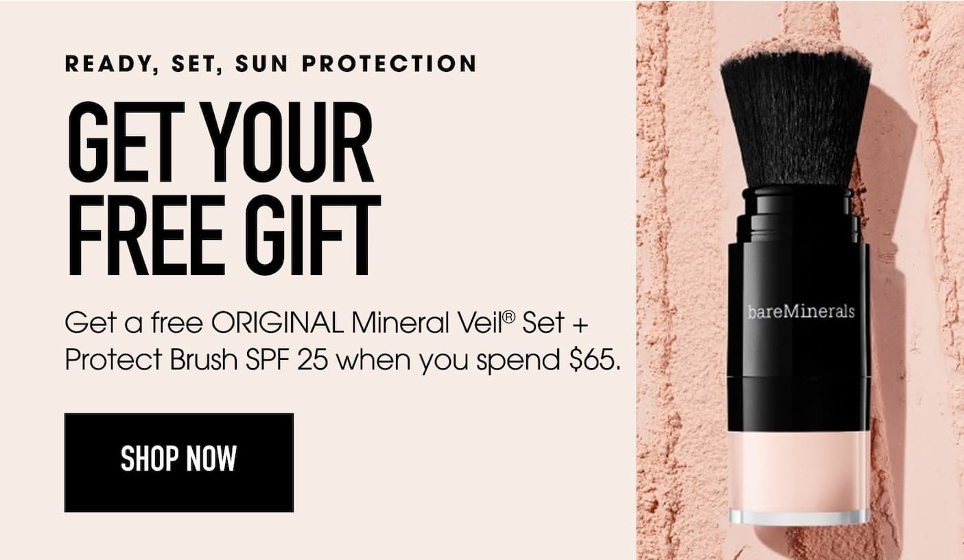 Free Mineral Veil Set + Protect Brush SPF 25
