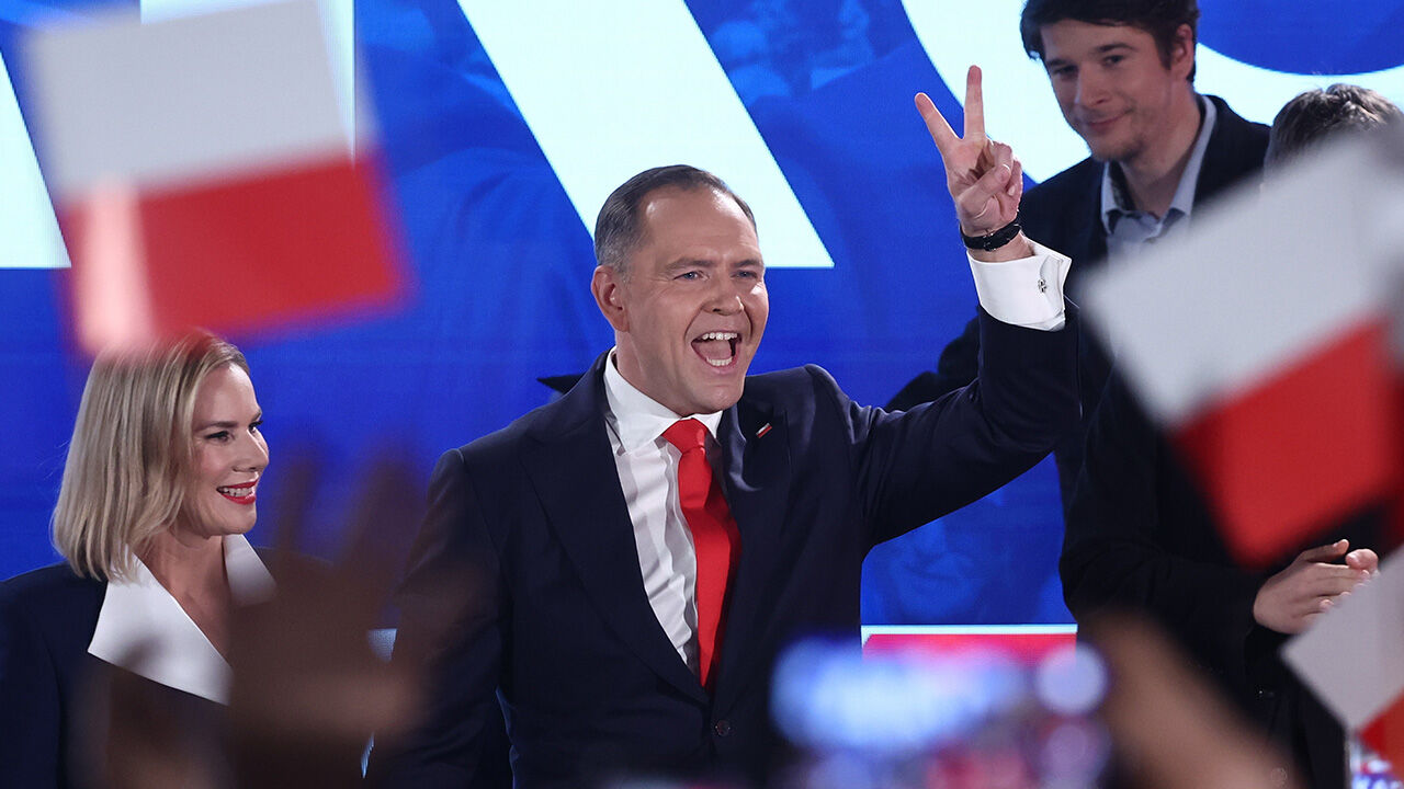 Karol Nawrocki during the second round of Presidential election in Poland - 