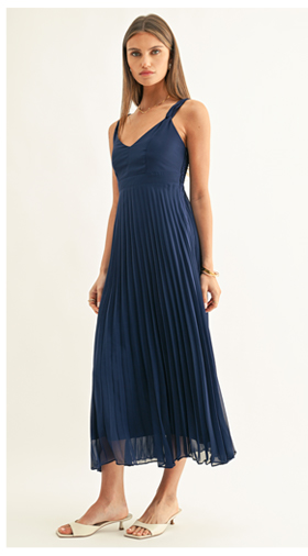 Jillian Pleated Maxi Dress