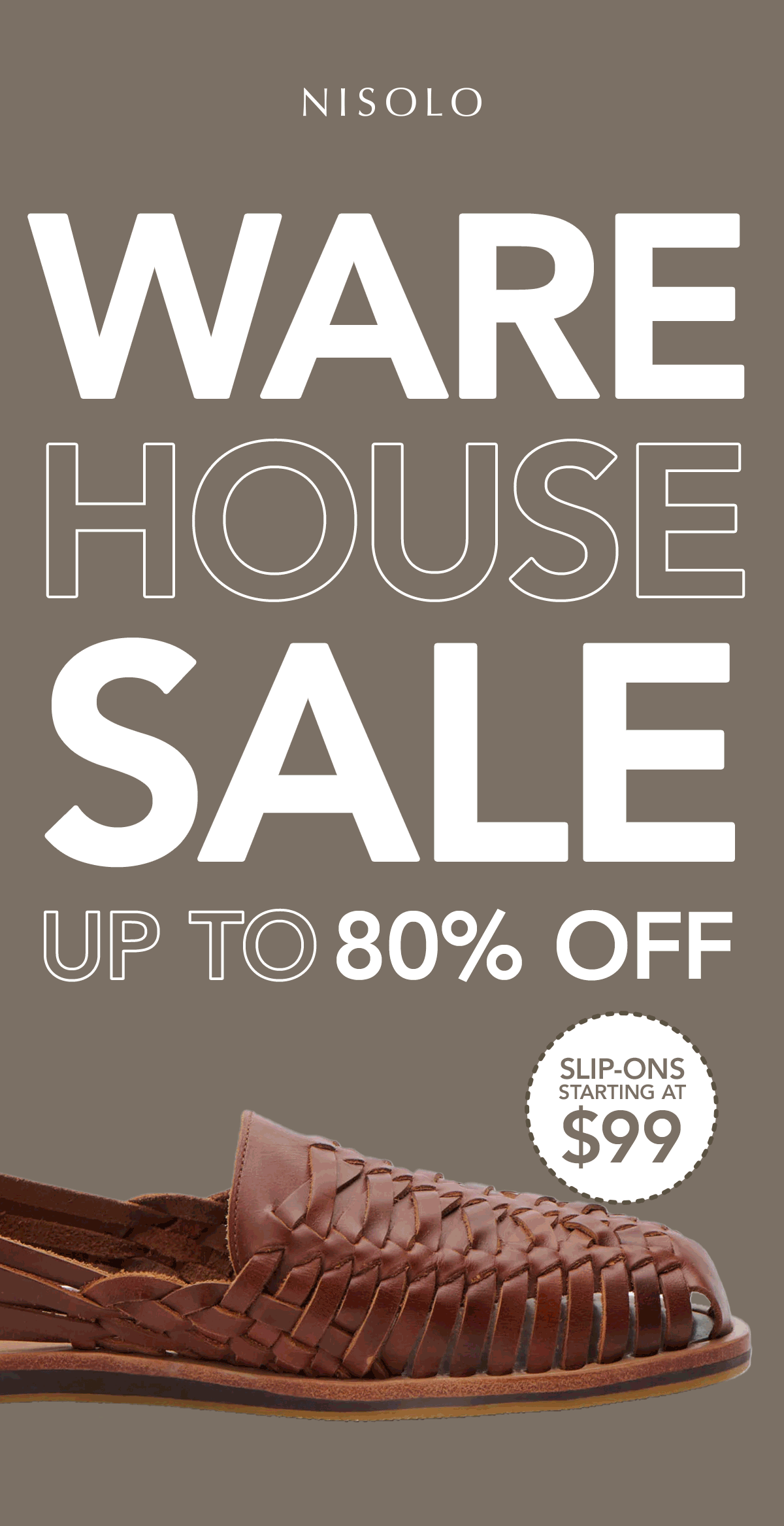 Slip-ons starting at $99