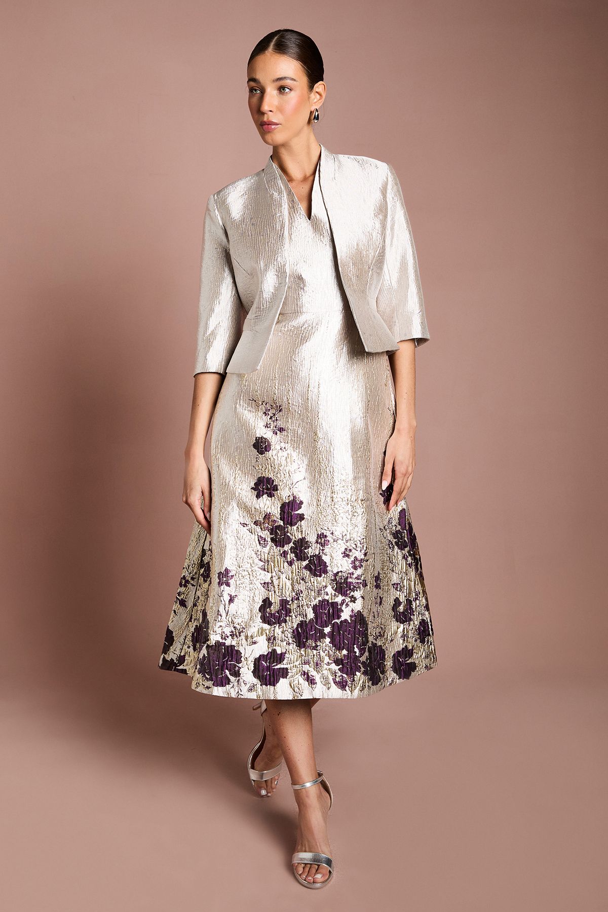 Jacquard Peplum Jacket