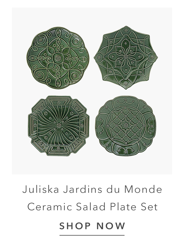 Juliska Jardins du Monde French Country Basil Ceramic Salad Plate - Set of 4