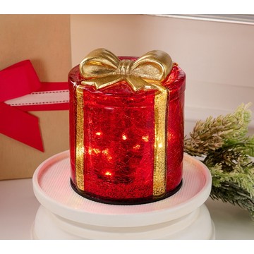 Illuminated Mercury Glass Gift Box by Valerie