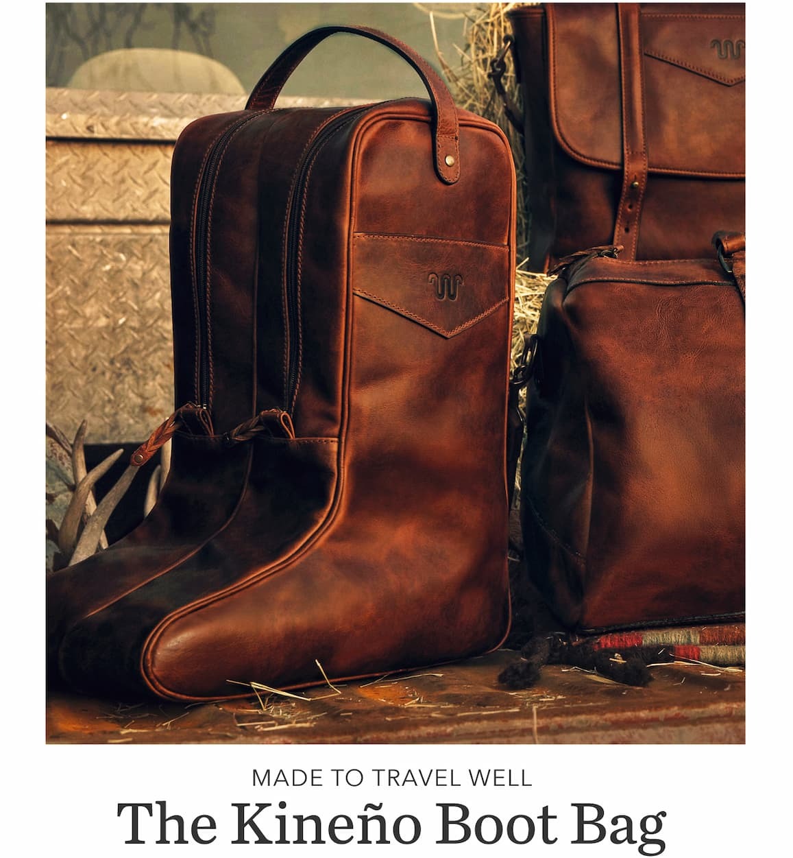 SHOP THE KINENO LEATHER BOOT BAG