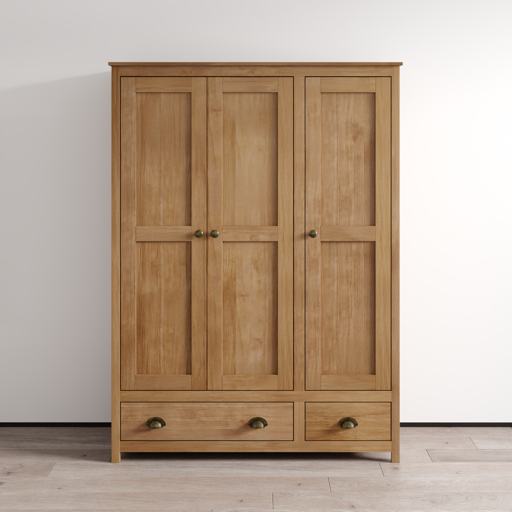 Topazio 3D2S Solid Wood Wardrobe
