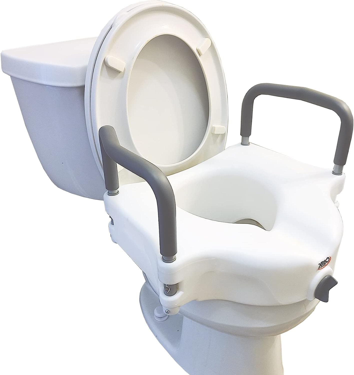Image of Carex Classics Raised Toilet Seat With Armrests
