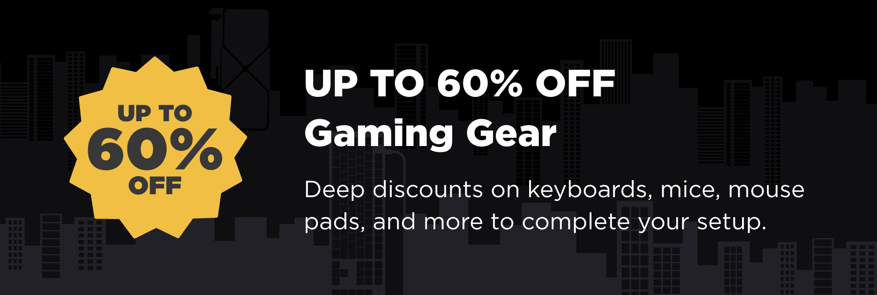 up to 60% off gaming gear