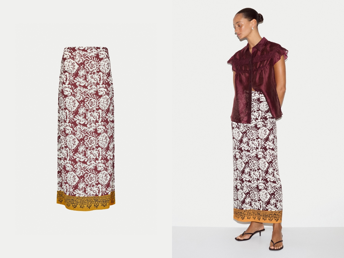 Batik Jersey Midi Skirt