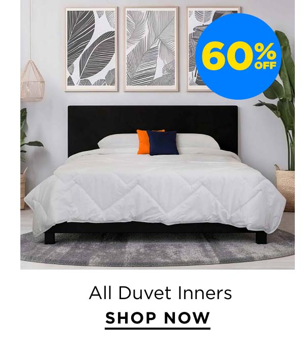 60% Off All Duvet Inners