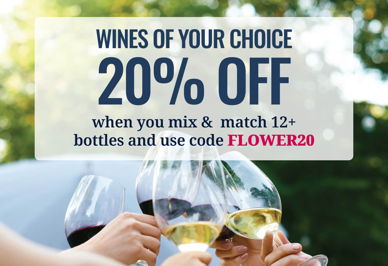 20% off 12 bottles with code FLOWER20