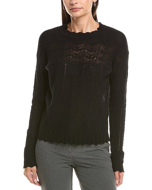 InCashmere Pointelle Cashmere Sweater