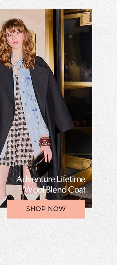 Adventure Lifetime Wool Blend Coat - Black