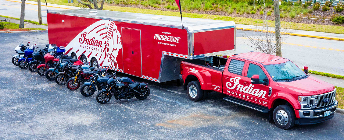Lineup of Indian Motorcycles for the Indian Motorcycle Riding Experience