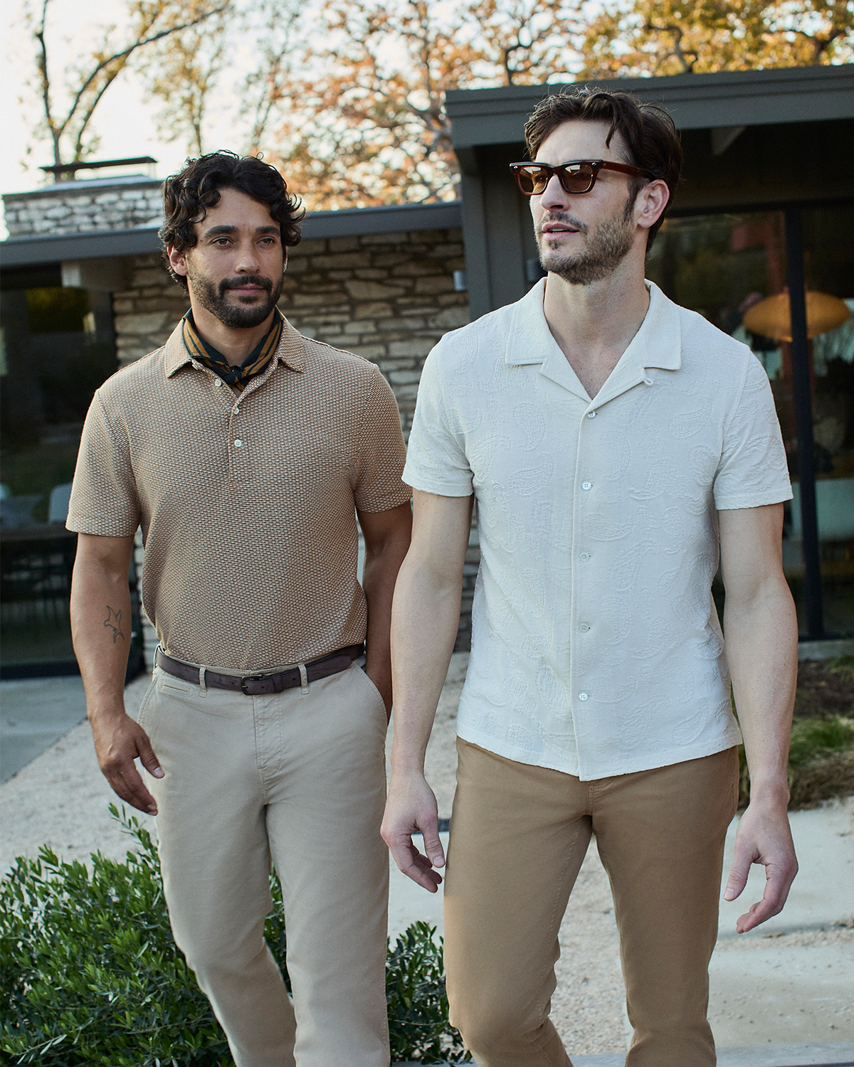 Models wear Billy Reid new arrivals.