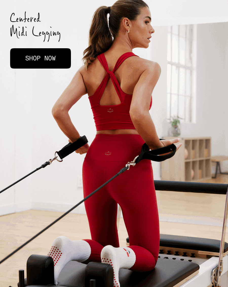 Spacedye Centered Midi Legging in Holly Red Heather