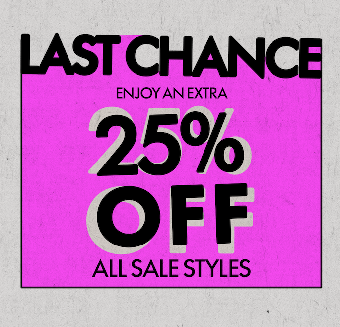 Extra 25% OFF Sale Styles