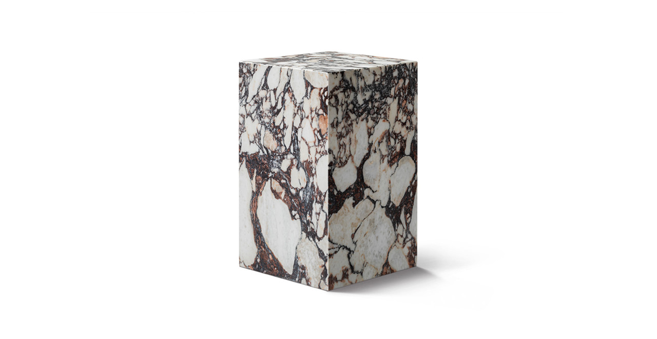 Image of Copenhagen Marble Plinth Block Tall End Table