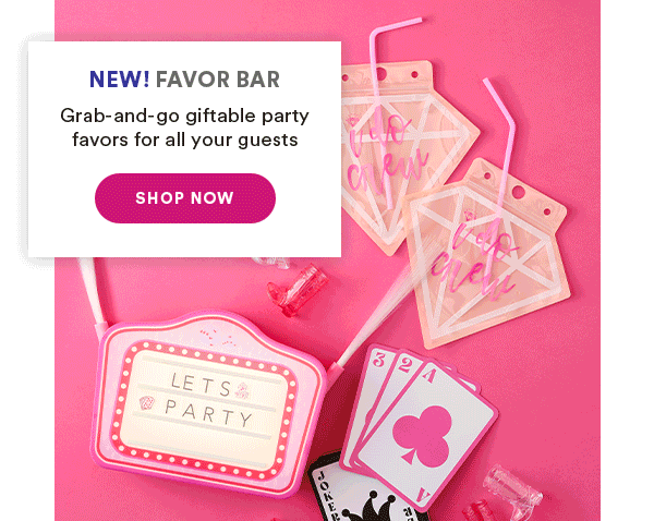 New! Favor Bar Grab-and-go giftable Party favors for all your guests