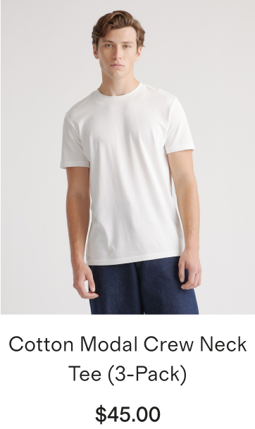 Cotton Modal Crew Neck Tee (3-Pack)
