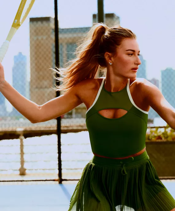 Ace Advantage Mesh-Panel Tennis Tank Top