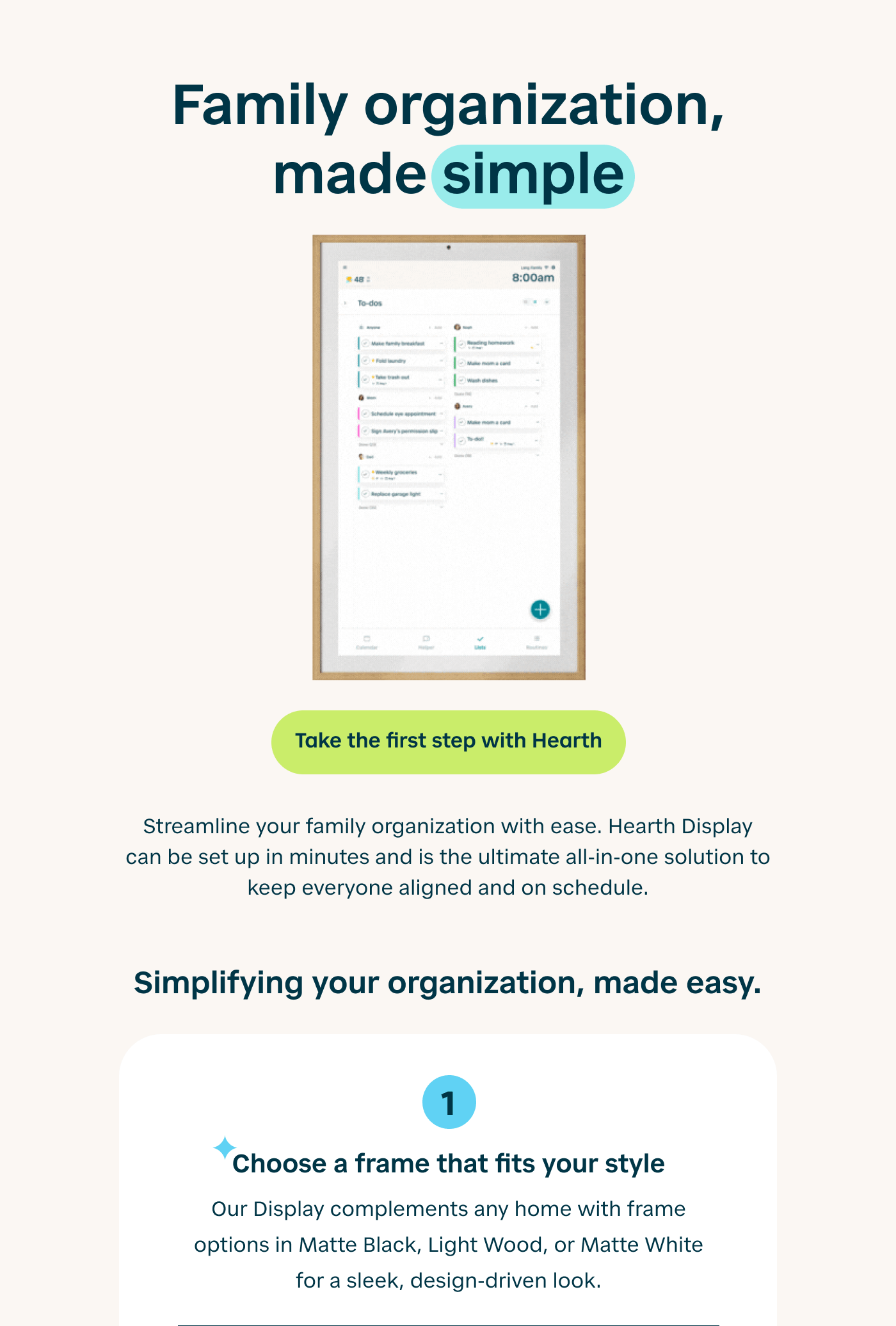 Family organization, made simple