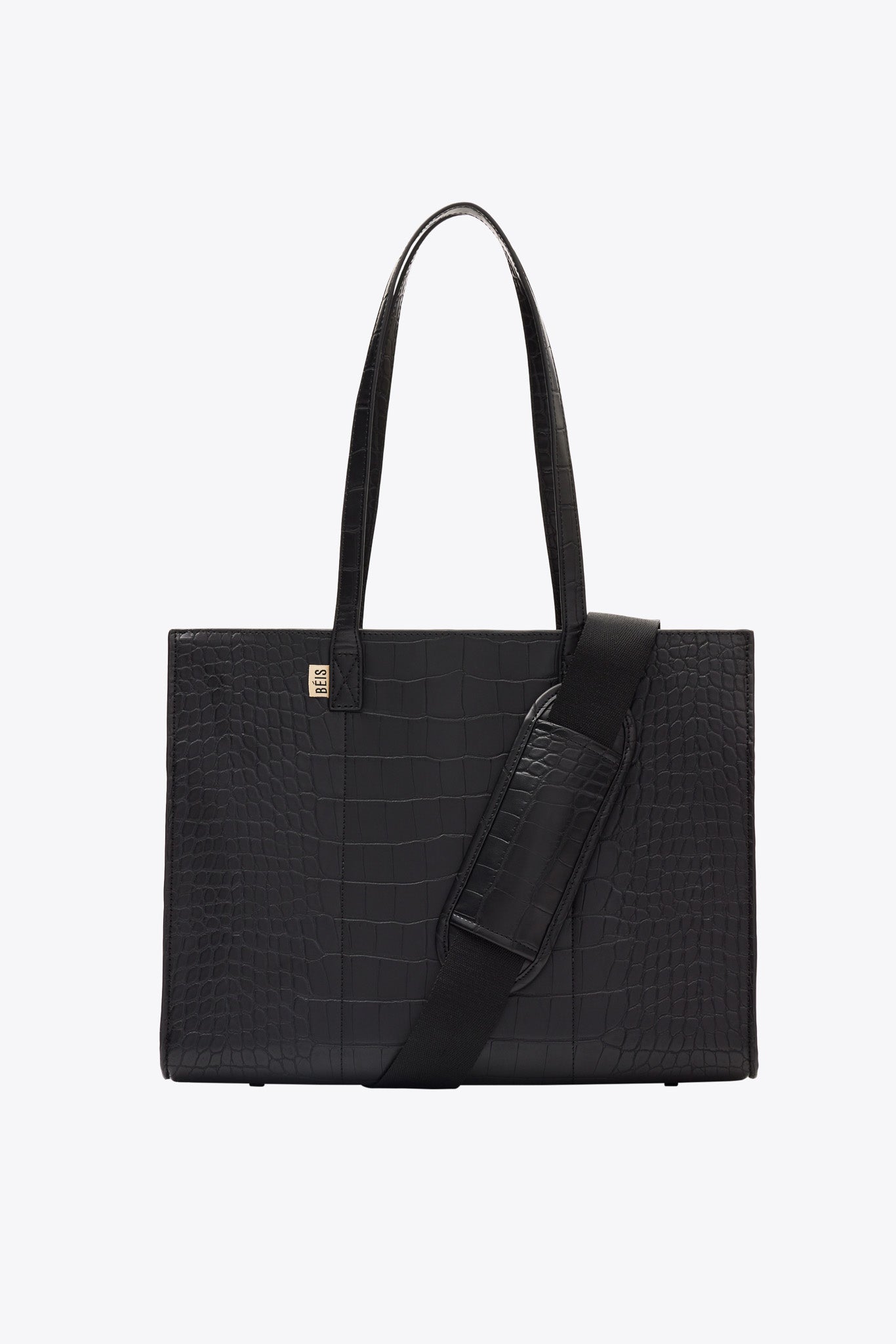 Image of The Work Tote in Black Croc