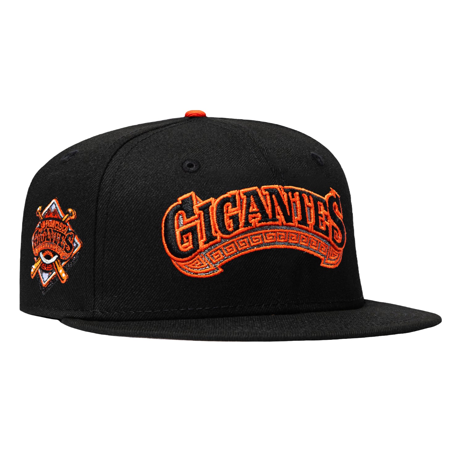 Image of New Era 59Fifty San Francisco Giants Logo Patch Alternate Word Hat - Black