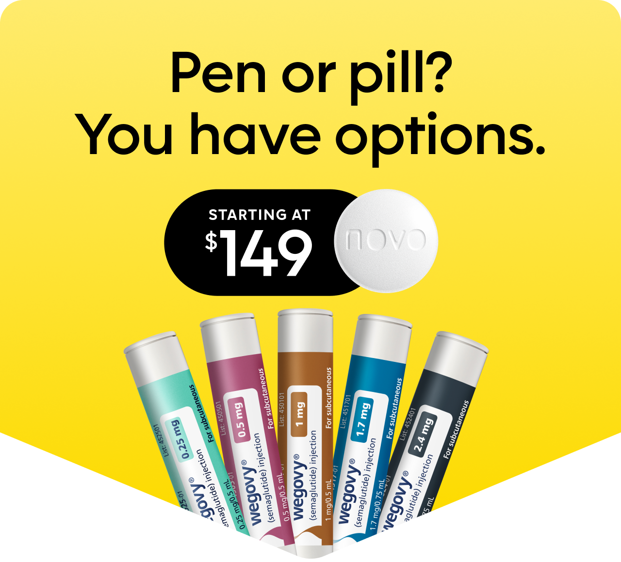 Pen or pill? You have options.
