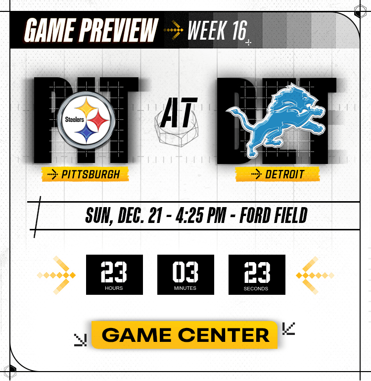 Steelers at Lions