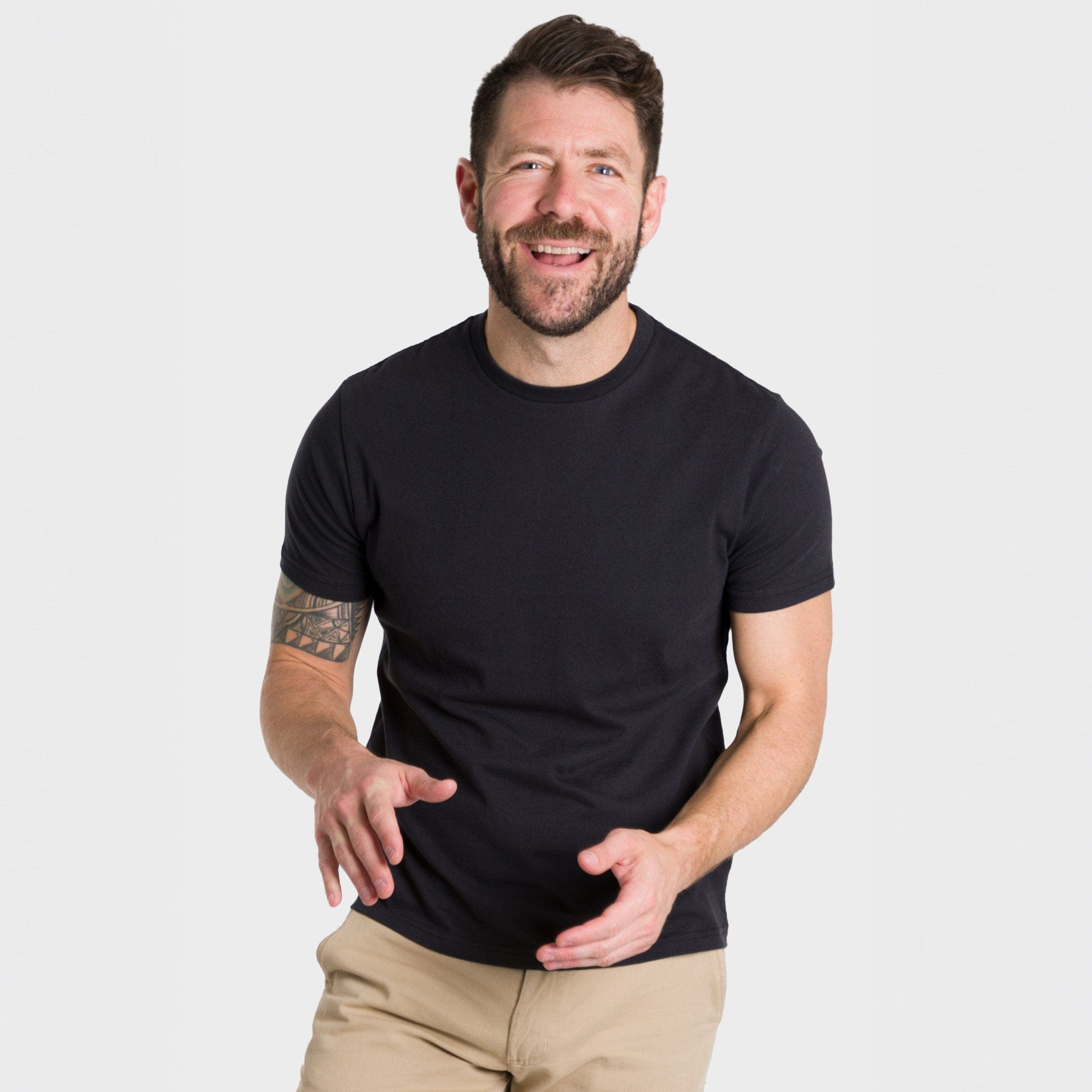 Image of Black Crew Neck Tee